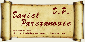 Daniel Parezanović vizit kartica